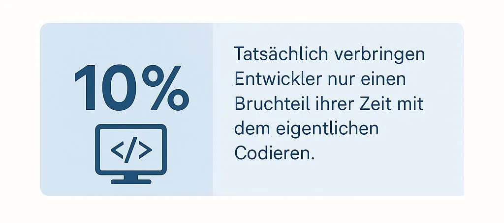 Wieviel Arbeitszeit verbringen Softwareentwickler mit dem eigentlichen Schreiben von Code?